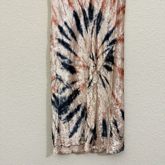 FREE PEOPLE Serious Swagger Maxi Skirt Tie Dye Velvet Pull On NWOT - Picture 5 of 10